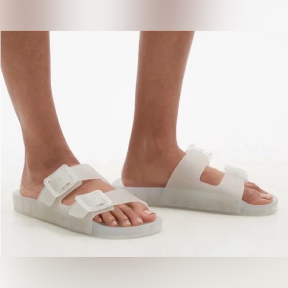 Balenciaga Mallorca Transparent Sandals with Belt Buckles. Made in Italy. Size38